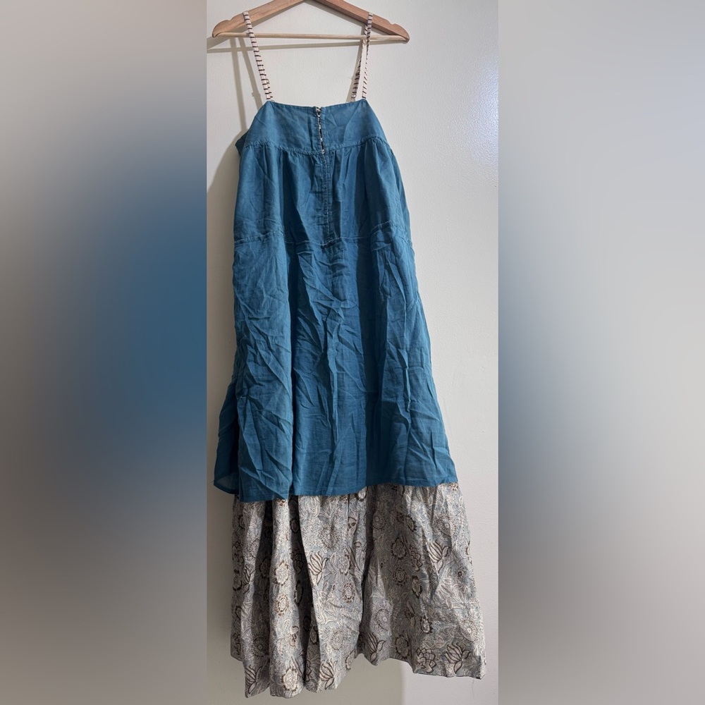NATURAL LIFE Blue and Black Floral Maxi Dress - Picture 6 of 7